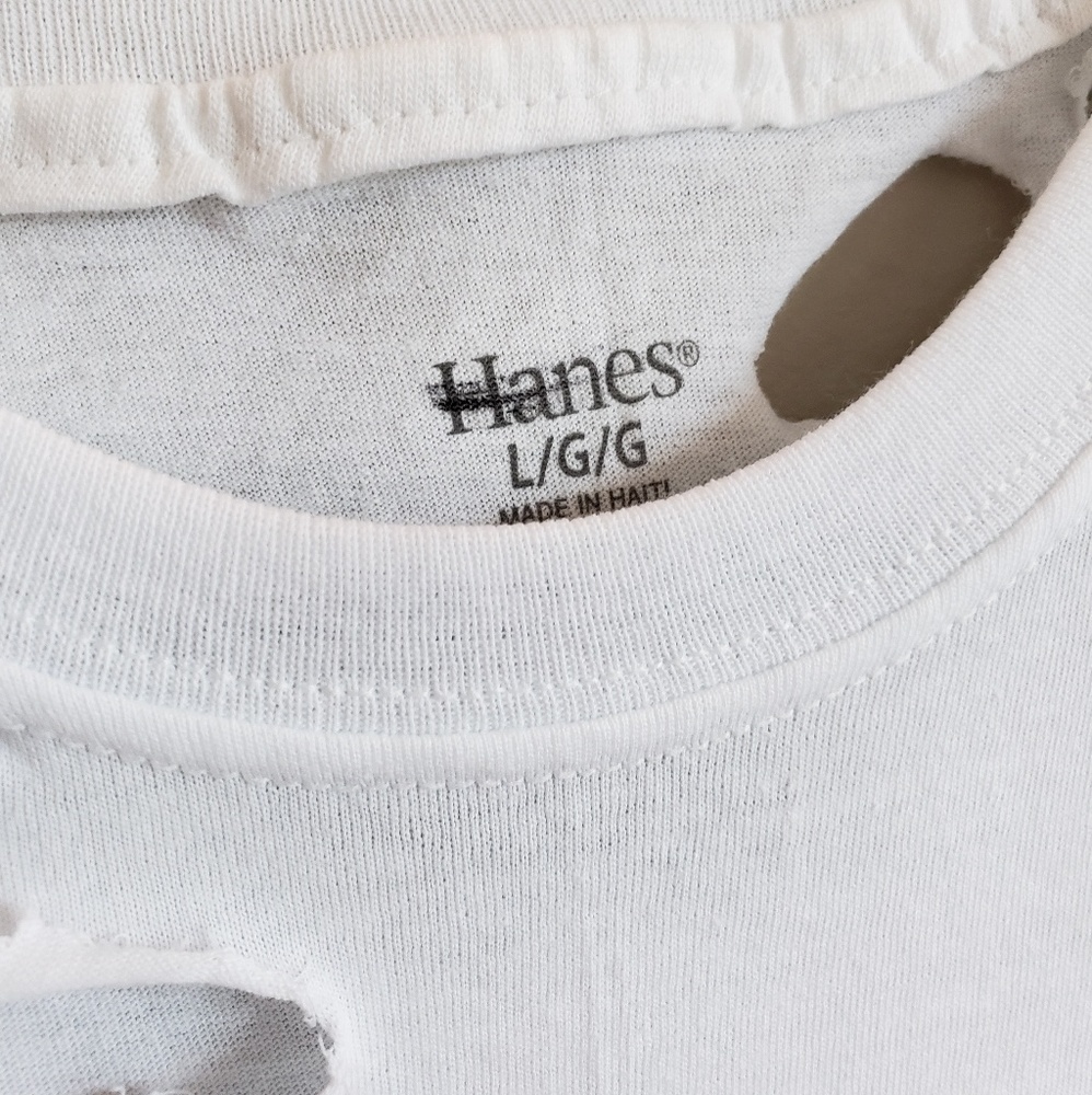 Hanes Destructed Crop Tee - Picture 4 of 6